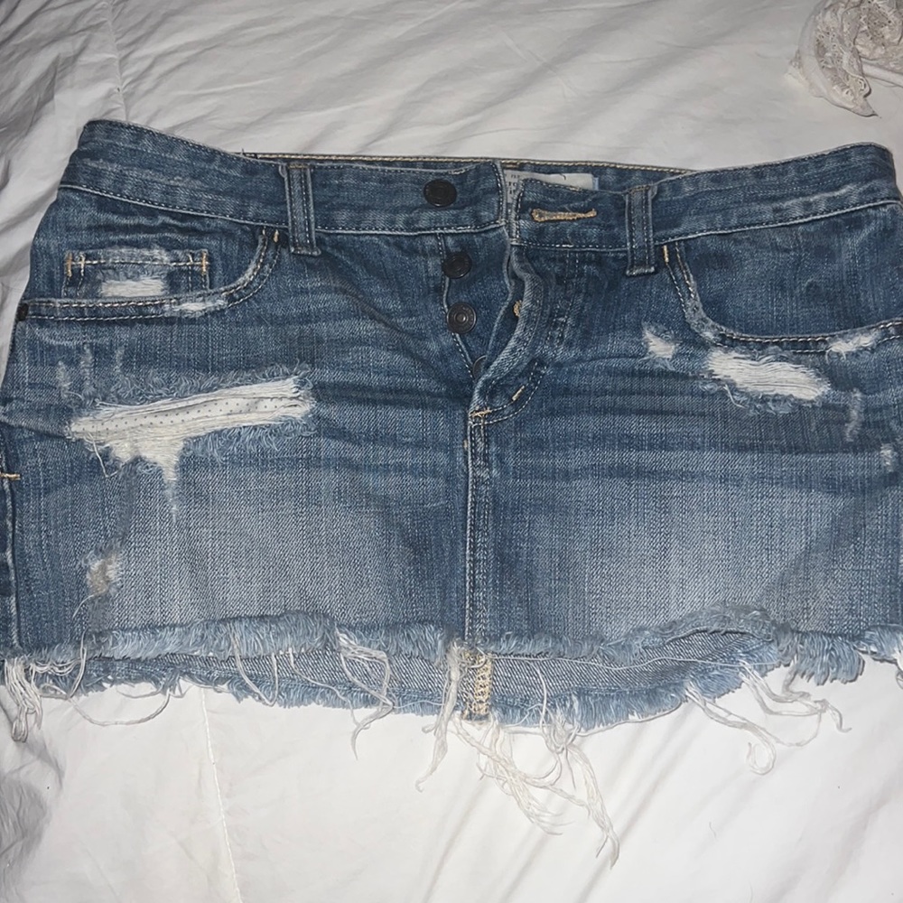 A&F Y2K micro denim skirt